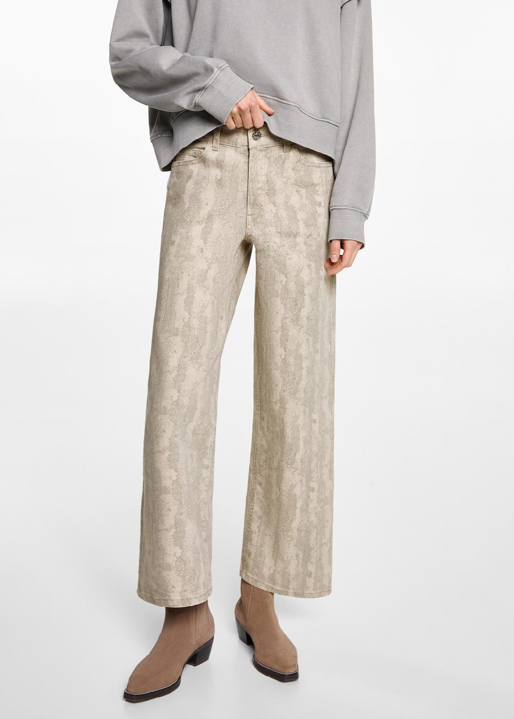 Mango Pantalón culotte estampado Rebajas