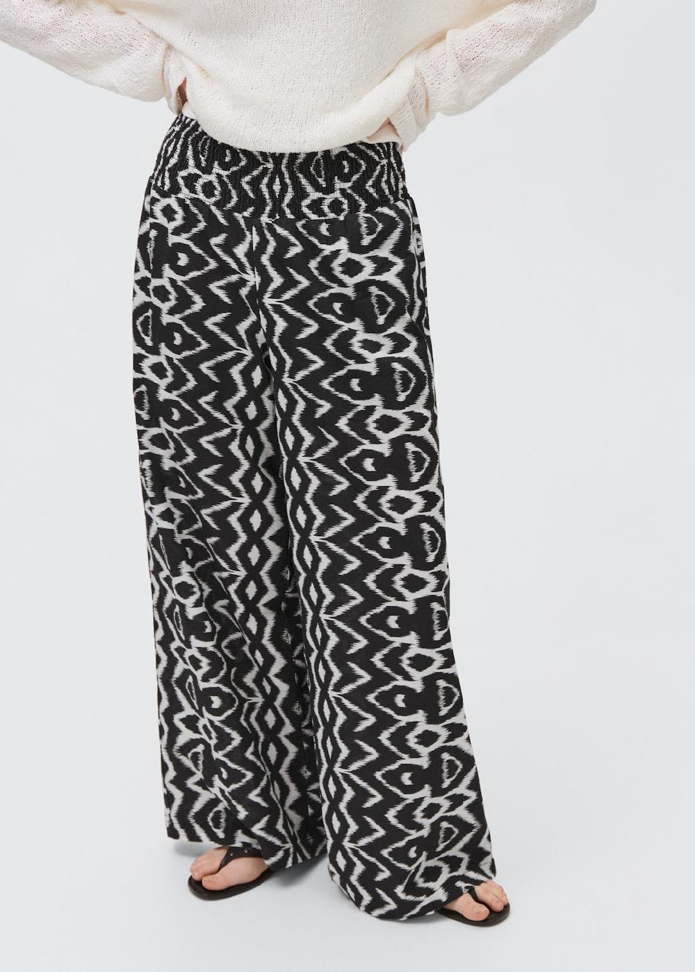 Mango Pantalón recto estampado Ofertas