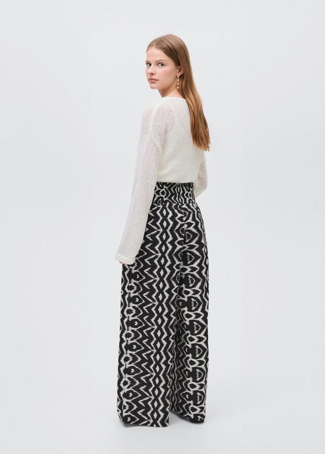 Mango Pantalón recto estampado Ofertas
