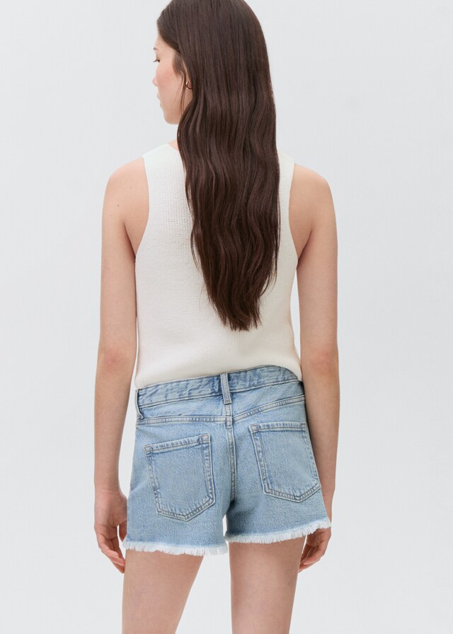 Mango Shorts vaquero strass Gran oferta