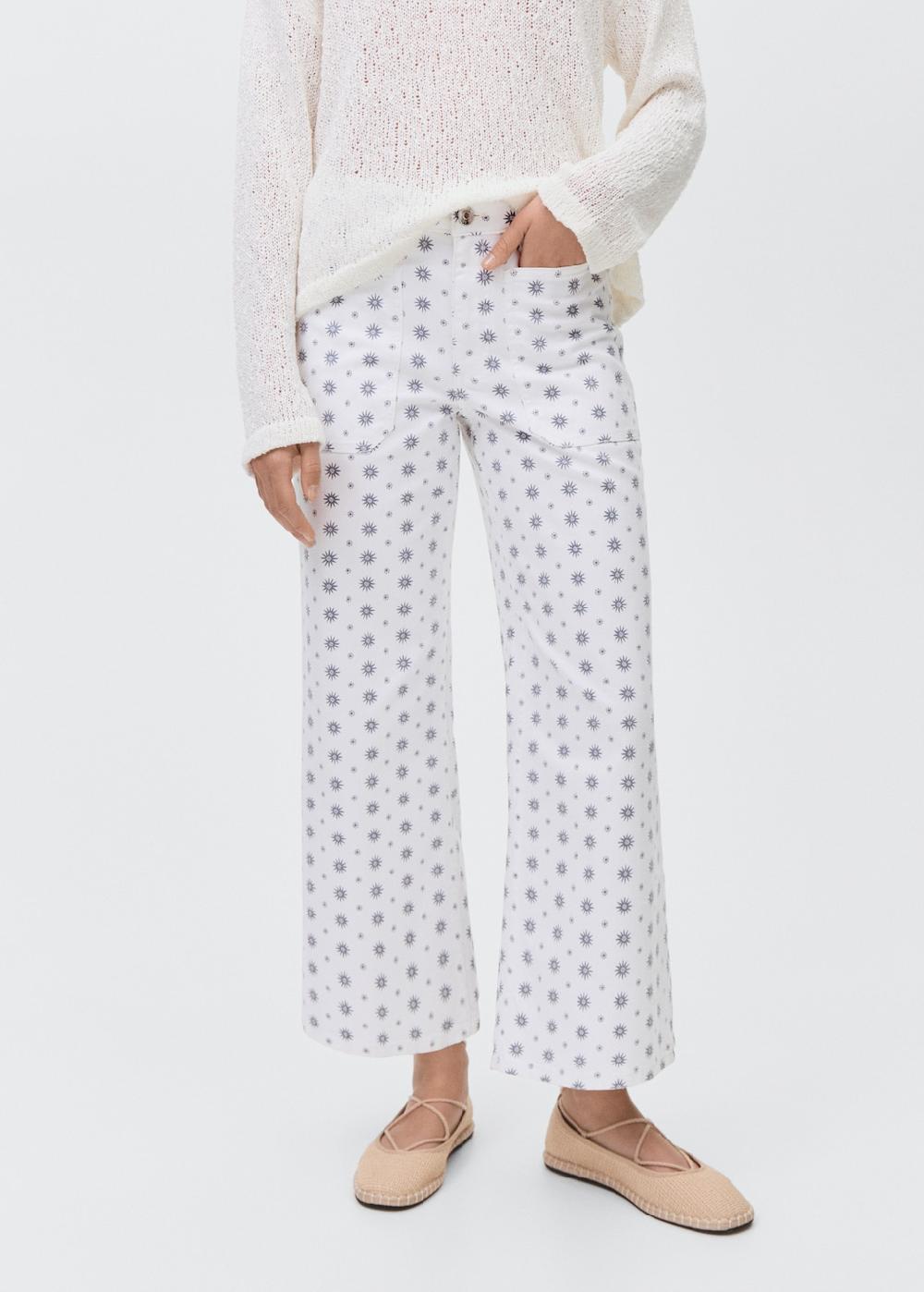 Mango Jeans rectos estampados Rebajas baratas