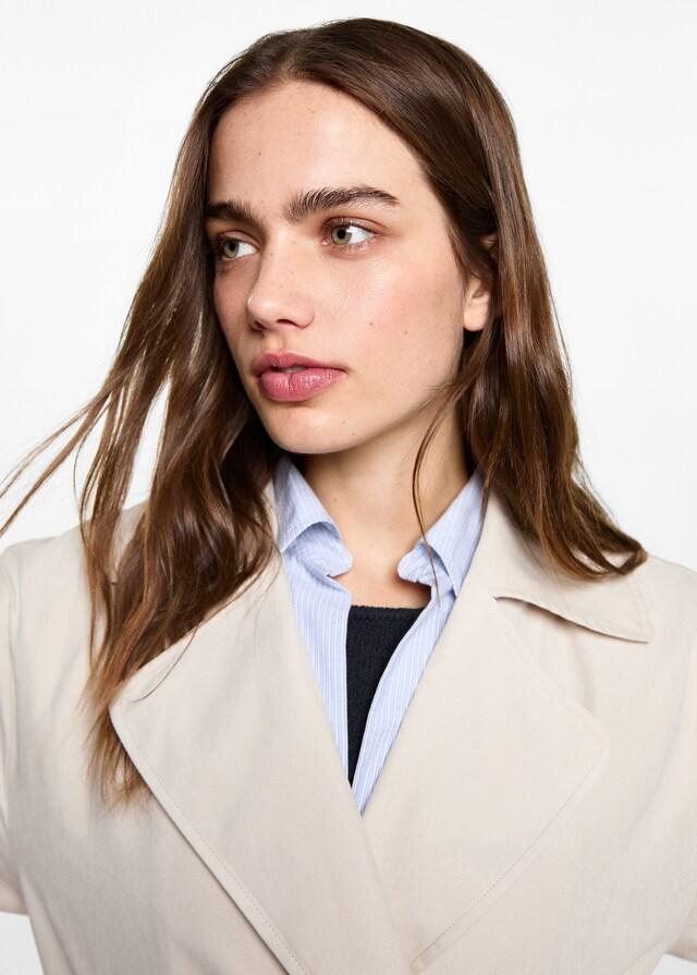 Mango Trench fluido cinturón Los más vendidos