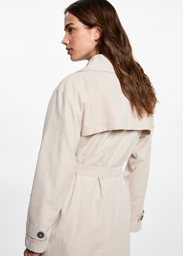 Mango Trench fluido cinturón Los más vendidos