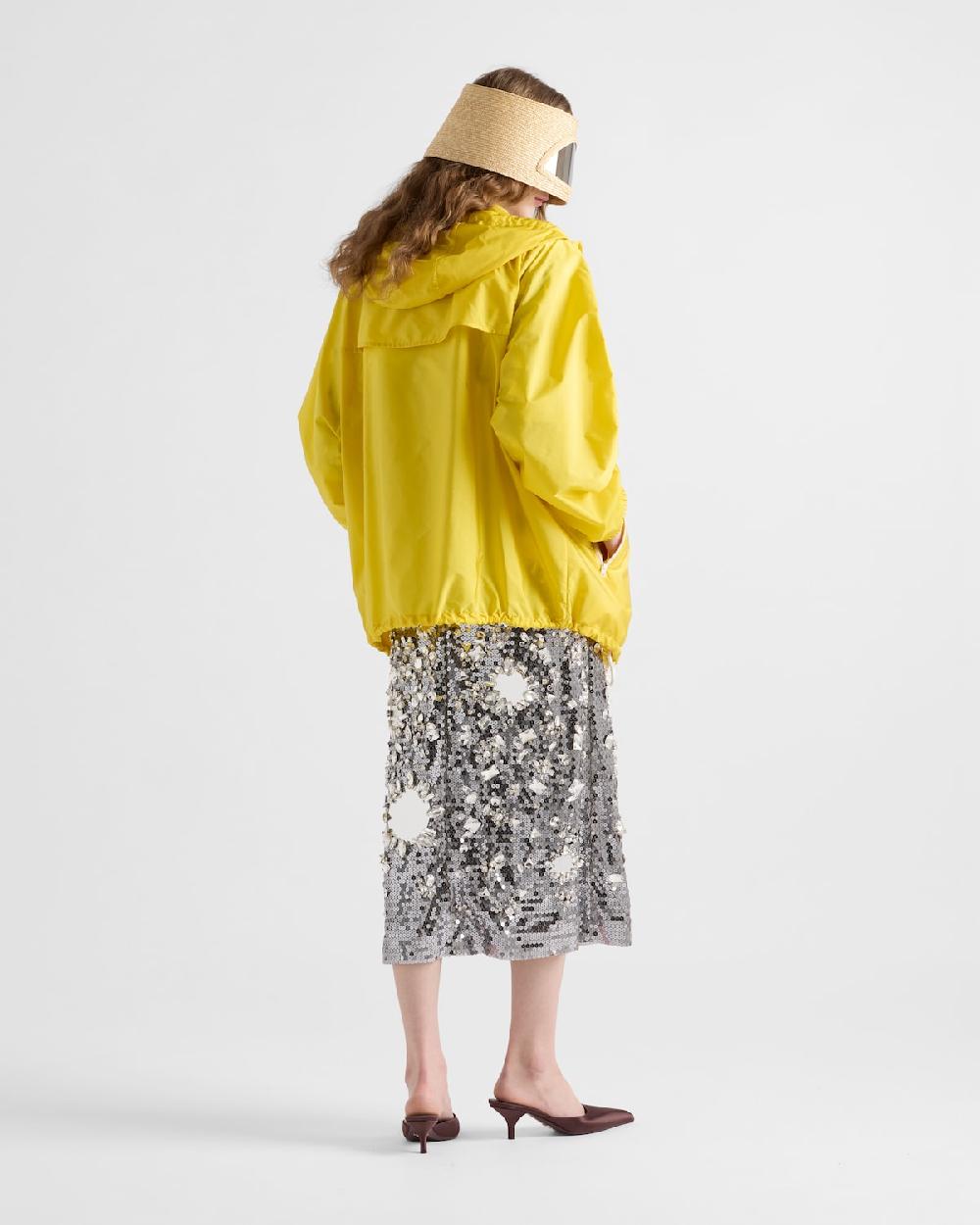 Prada Chaqueta impermeable de Re-Nylon ligero Oferta especial de fábrica