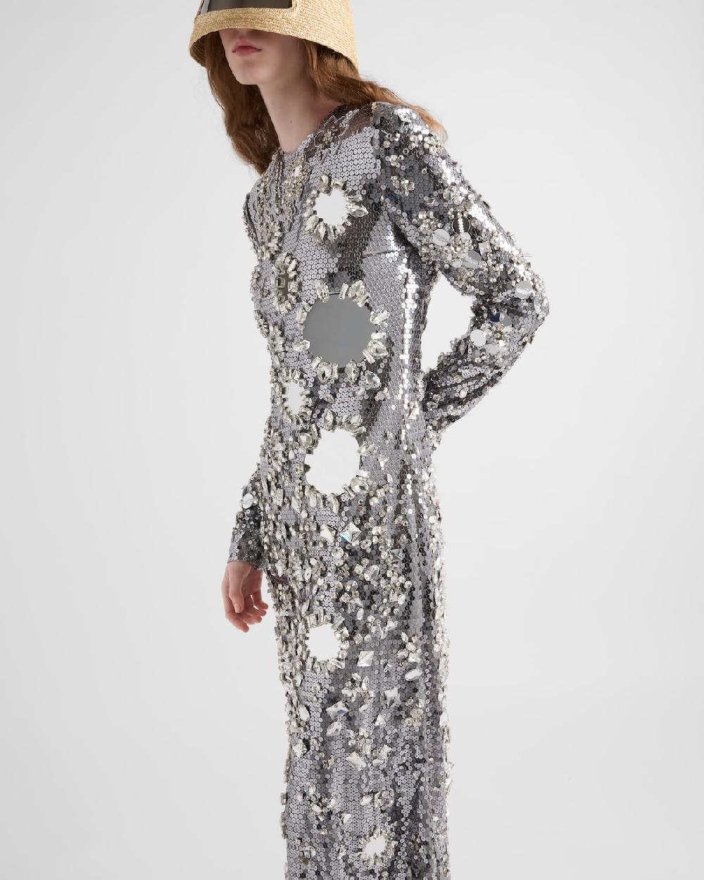 Prada Vestido de lentejuelas Superdescuento