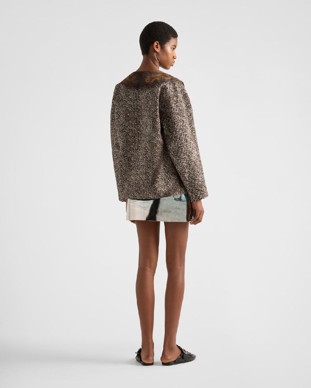 Prada Minifalda de piel brillante Precios de Black Friday