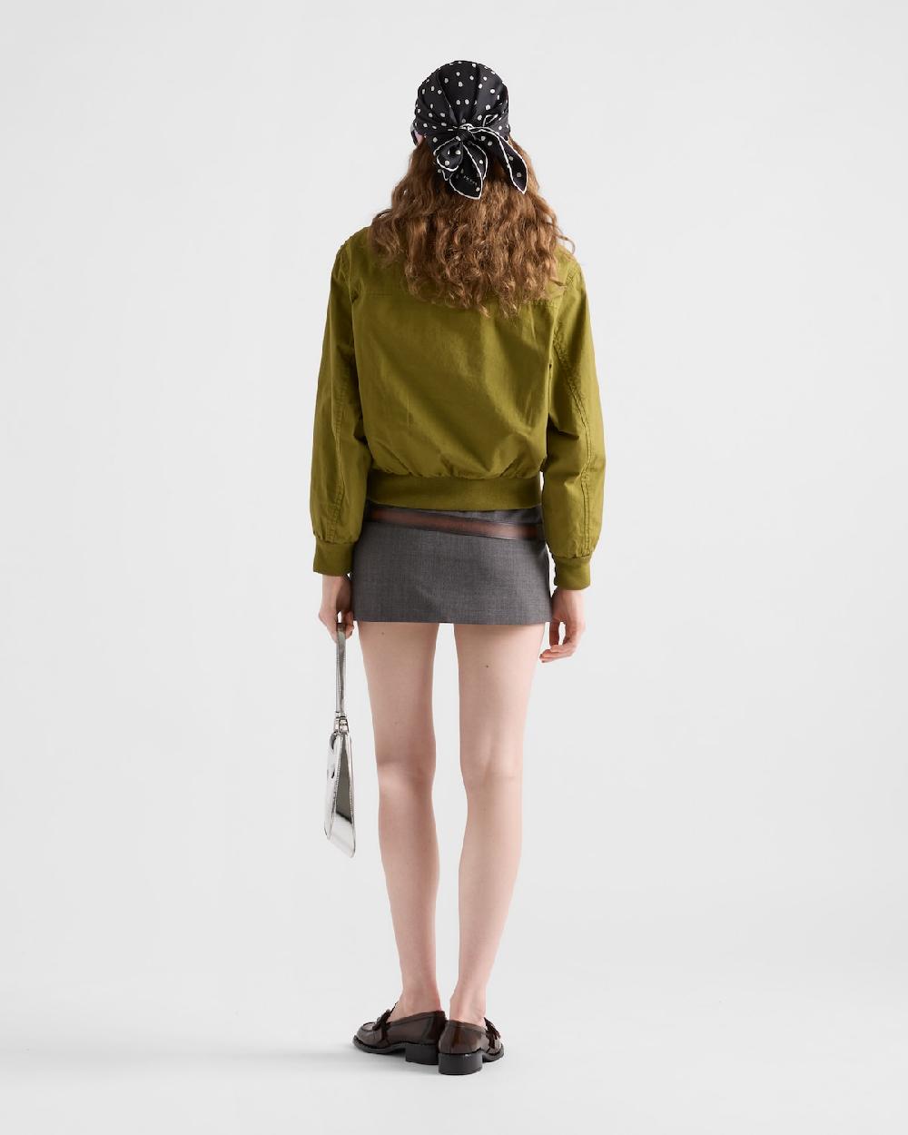 Prada Chaqueta de popelín Descuentos del mes