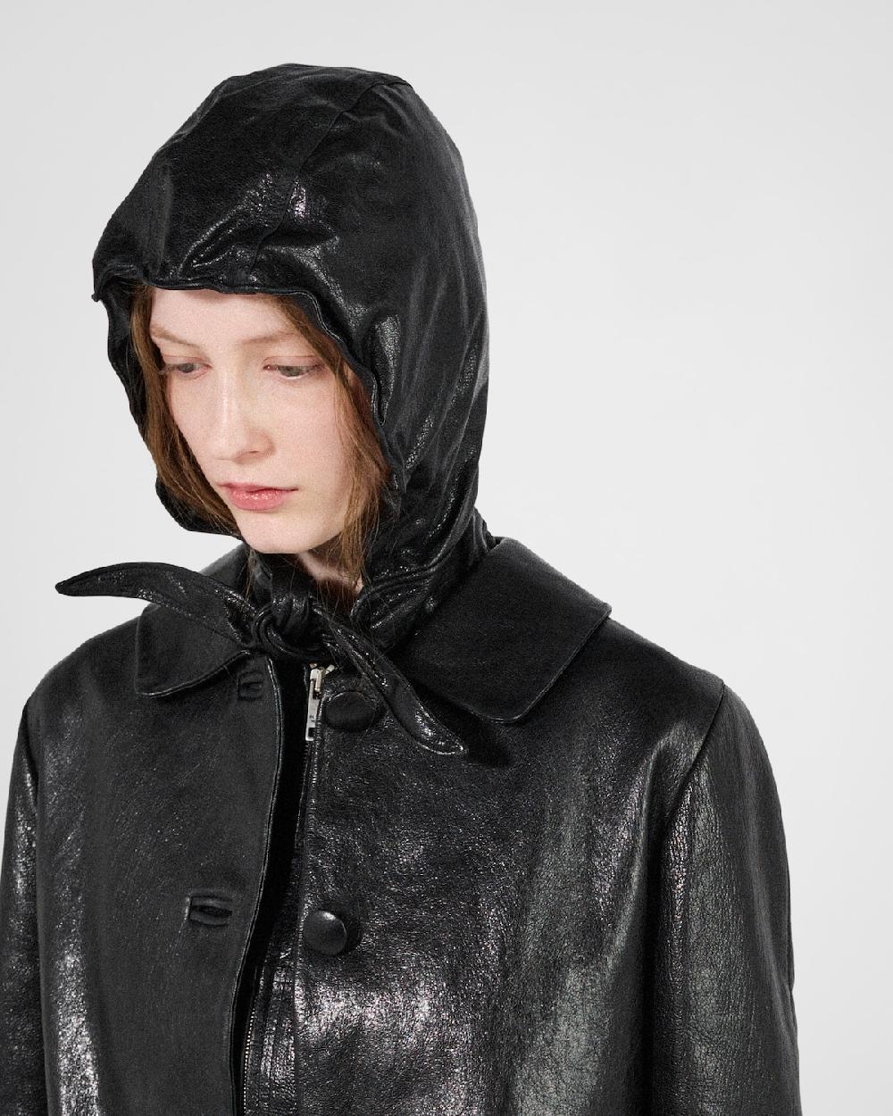 Prada Chaquetón de piel Descuento por venta flash