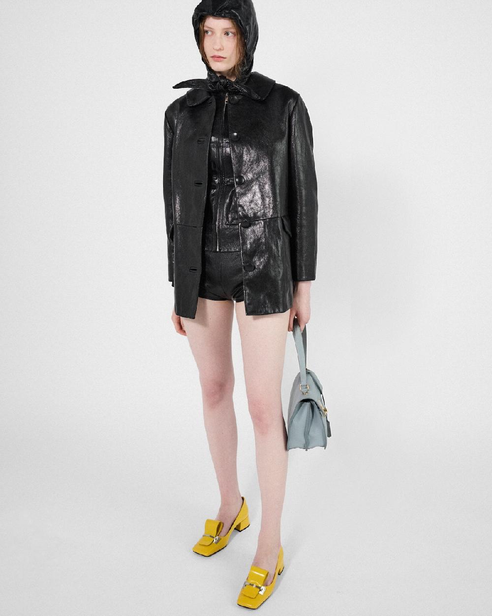 Prada Chaquetón de piel Descuento por venta flash