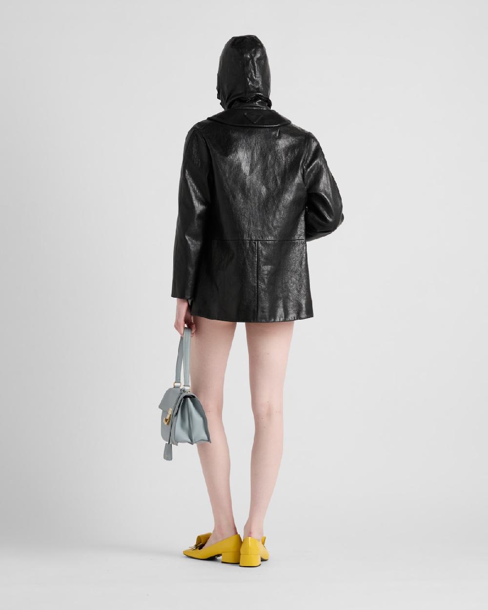 Prada Chaquetón de piel Descuento por venta flash