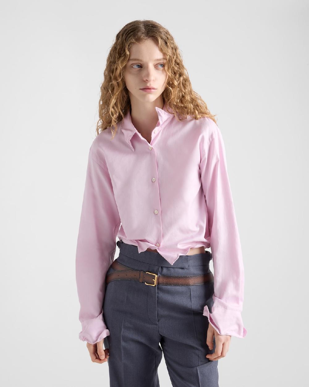Prada Camisa oxford de algodón Rebajas de fin de temporada