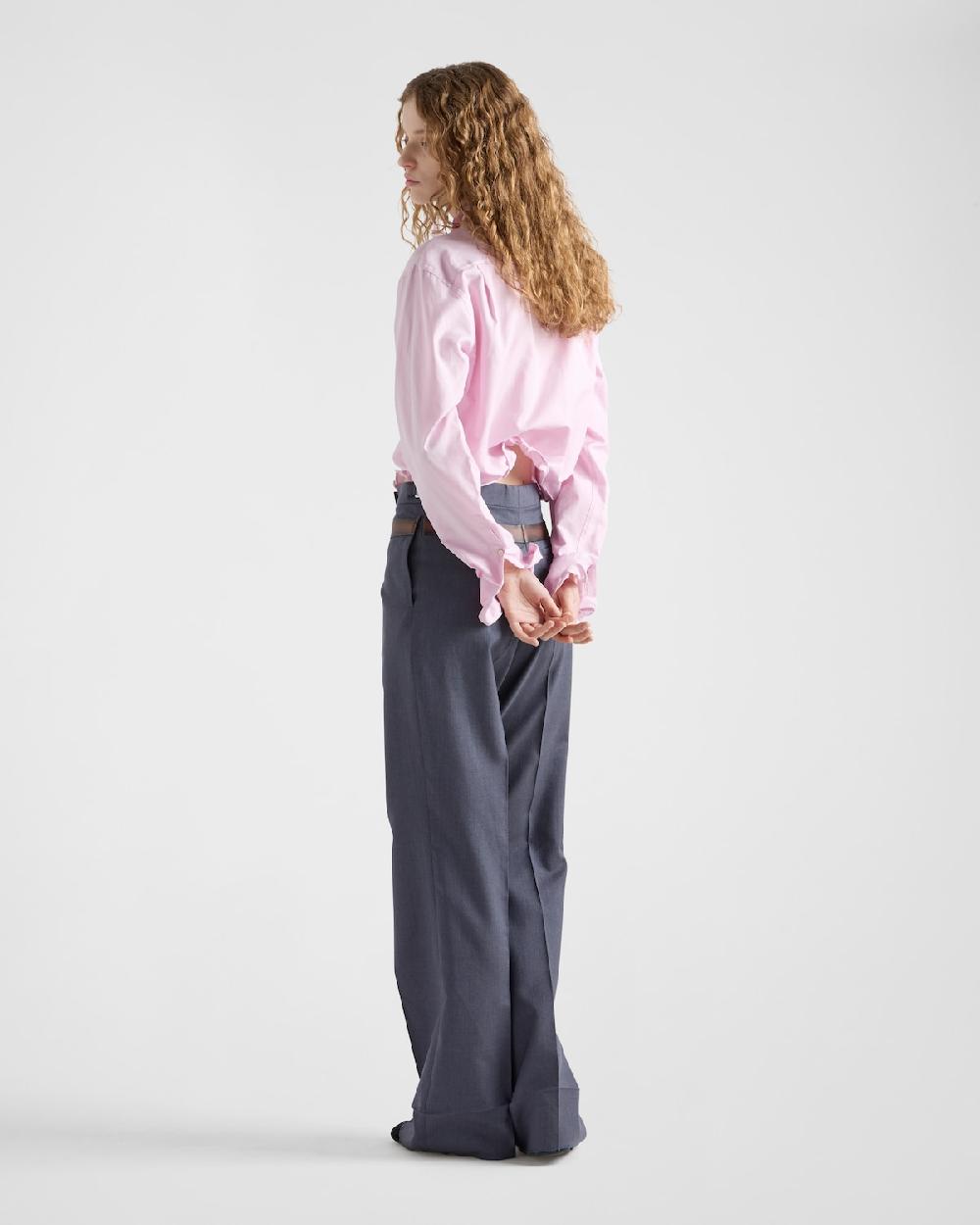 Prada Camisa oxford de algodón Rebajas de fin de temporada