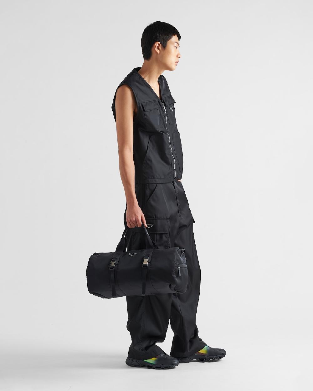 Prada Bolsa de lona en piel Saffiano y Re-Nylon