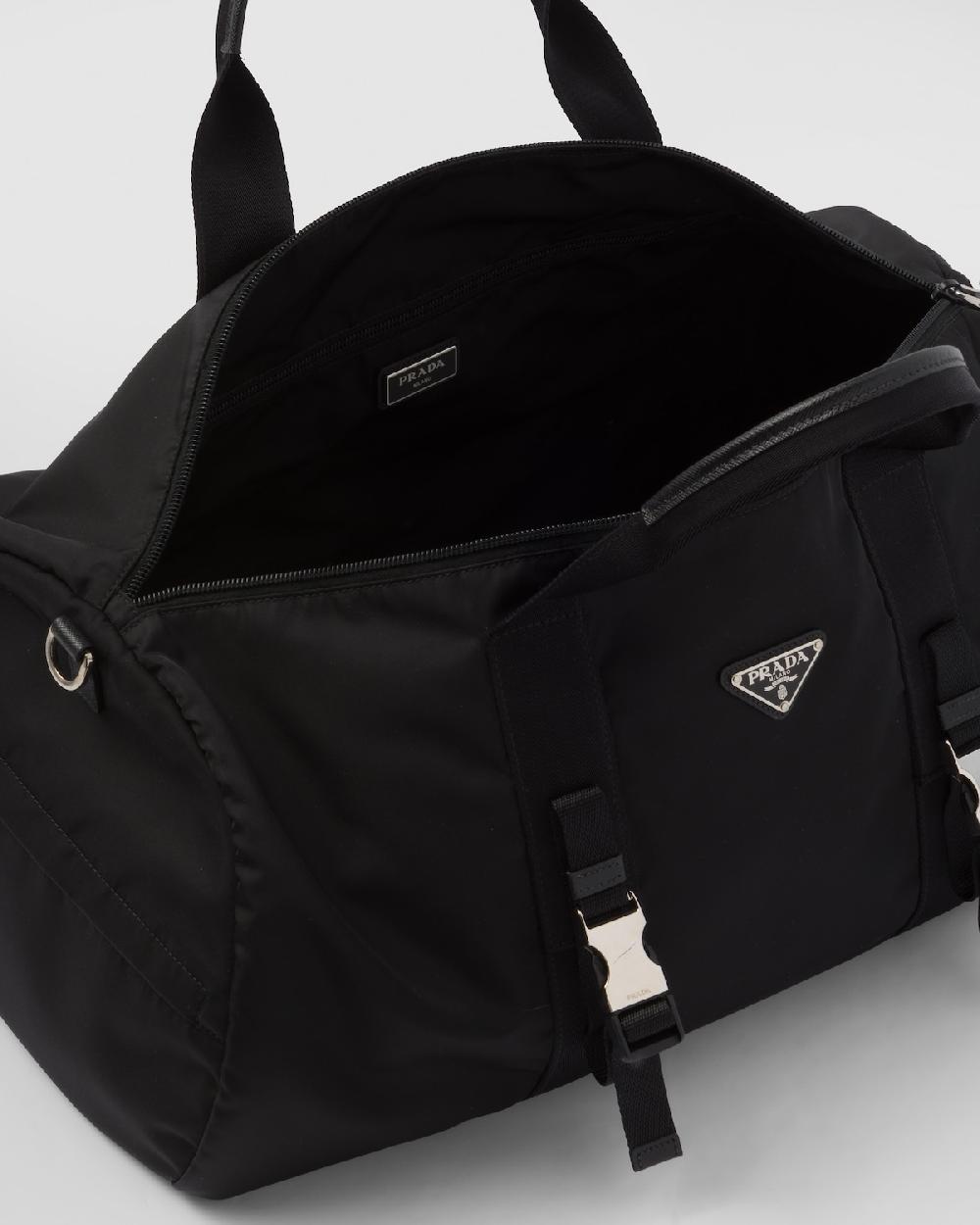 Prada Bolsa de lona en piel Saffiano y Re-Nylon Grandes descuentos