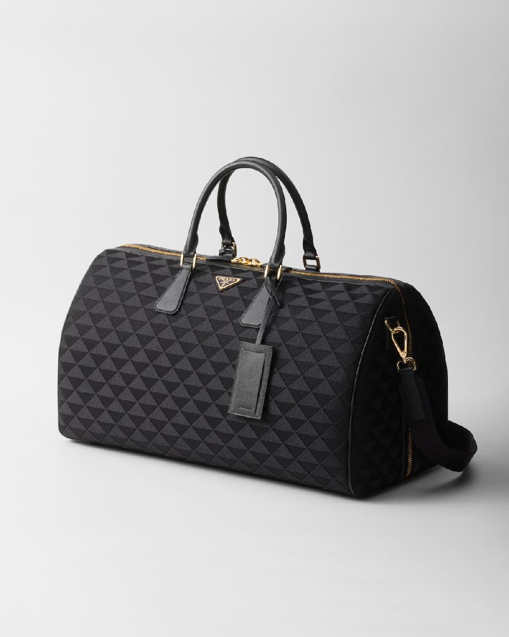 Prada Bolsa de viaje de tela bordada Limitado a 3 días
