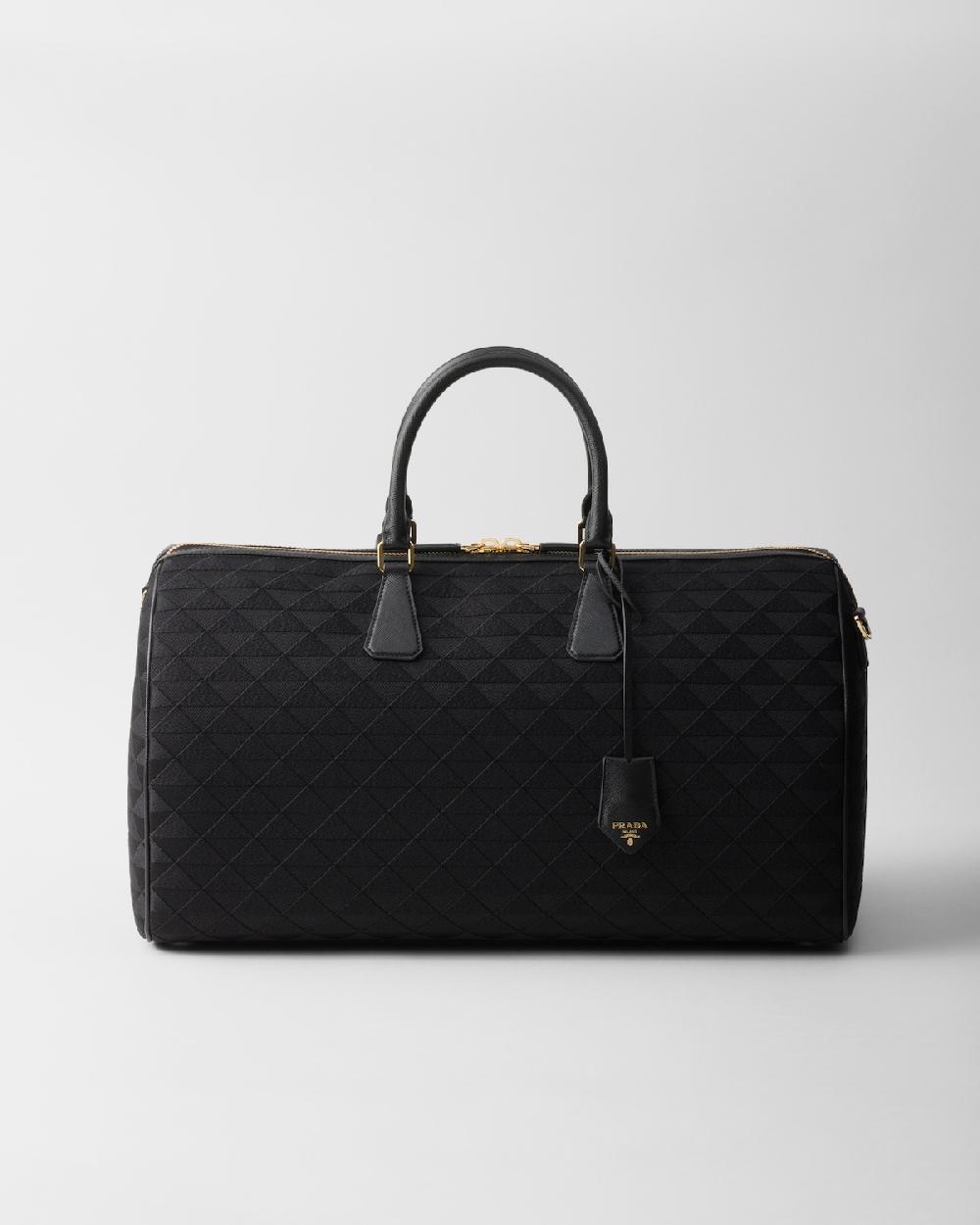 Prada Bolsa de viaje de tela bordada Limitado a 3 días
