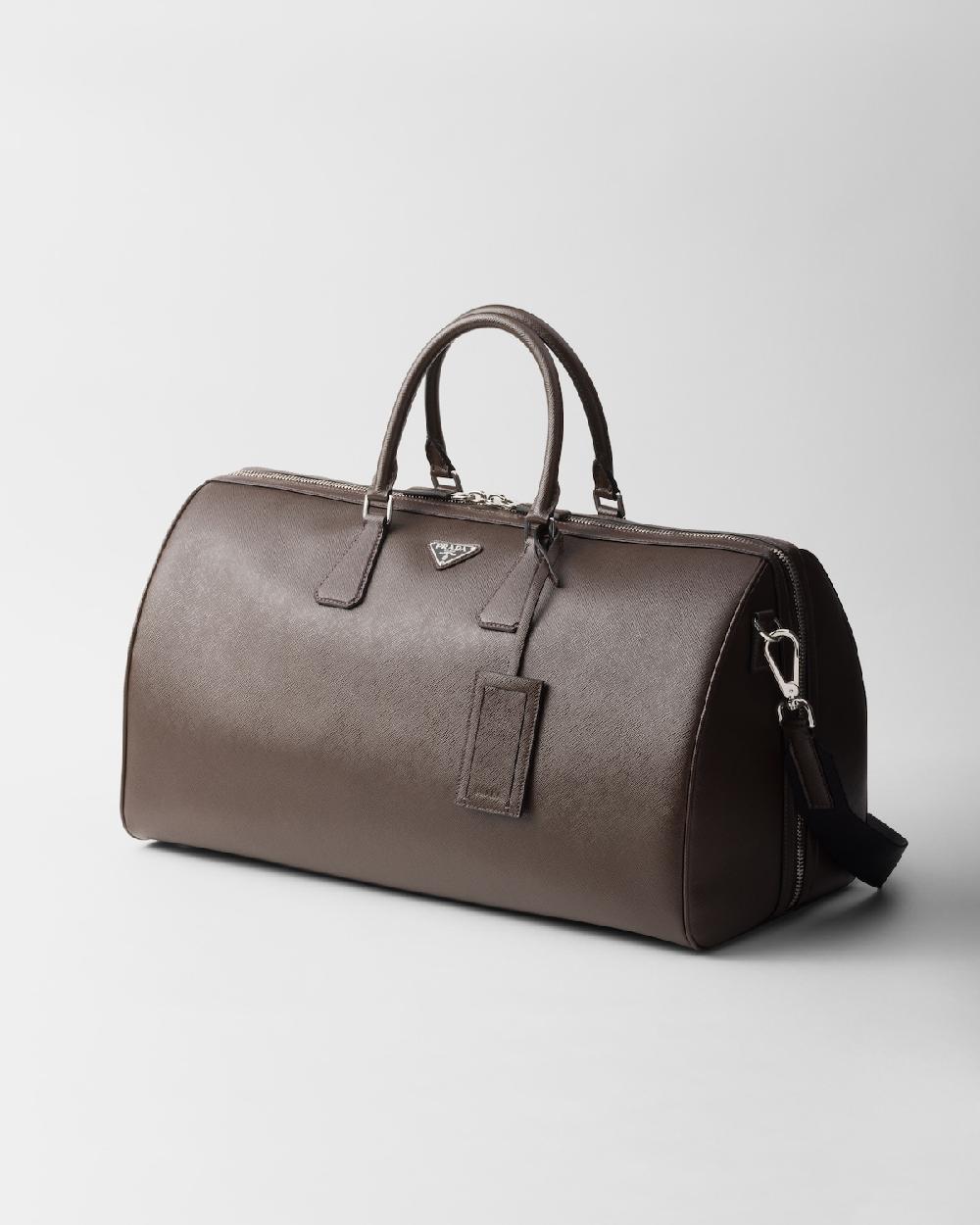Prada Bolsa de lona en piel Saffiano En oferta