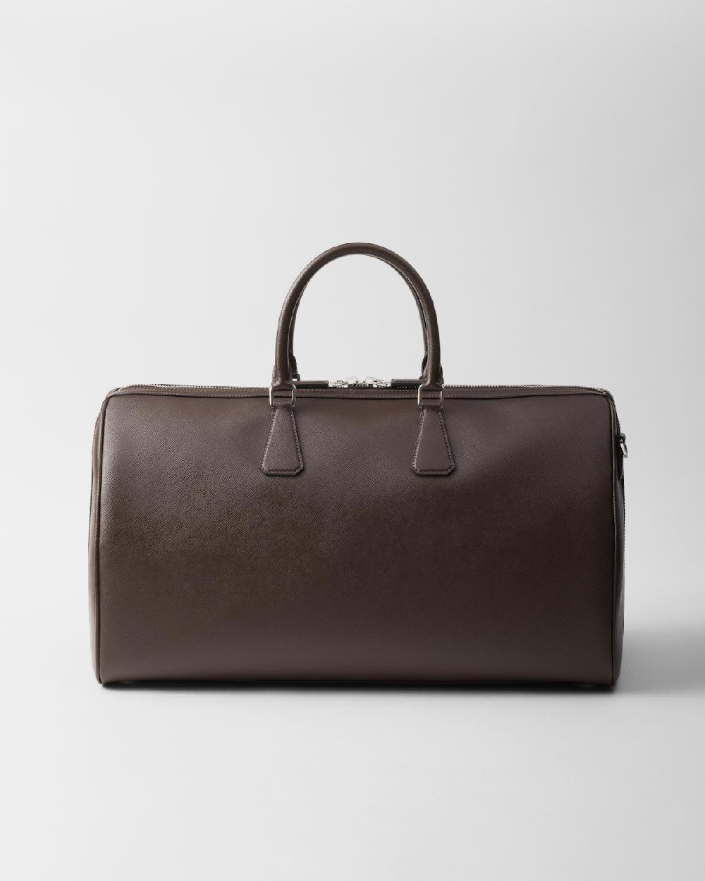 Prada Bolsa de lona en piel Saffiano En oferta
