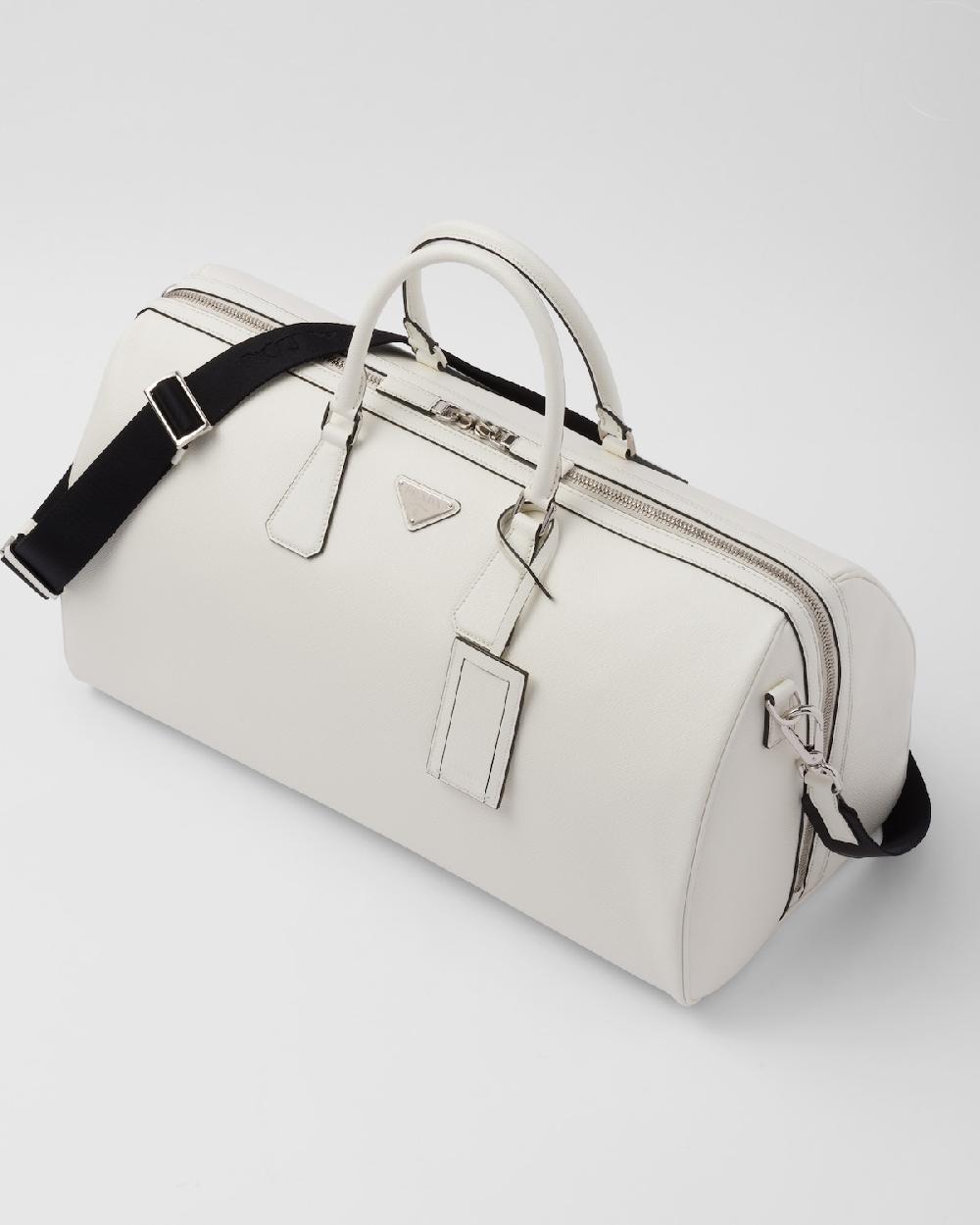 Prada Bolsa de lona en piel Saffiano Libre de impuestos
