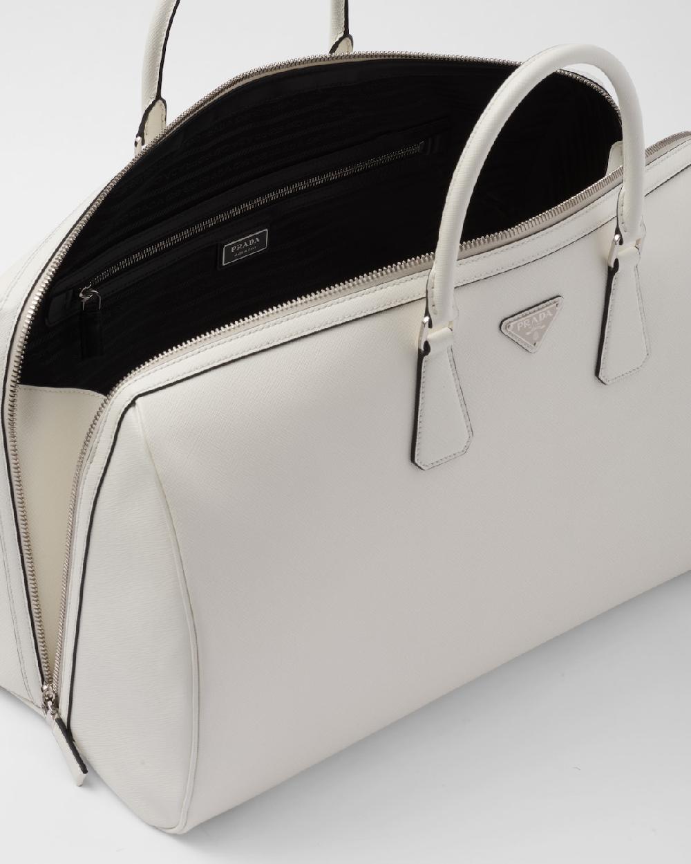 Prada Bolsa de lona en piel Saffiano Libre de impuestos