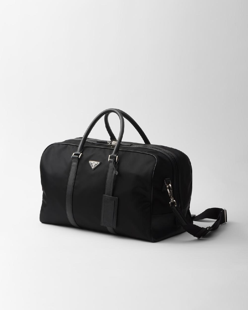 Prada Bolsa de piel Saffiano y Re-Nylon Descuento por venta flash