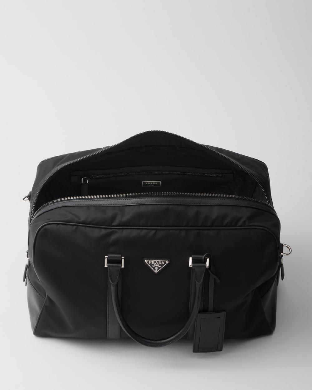 Prada Bolsa de piel Saffiano y Re-Nylon Descuento por venta flash