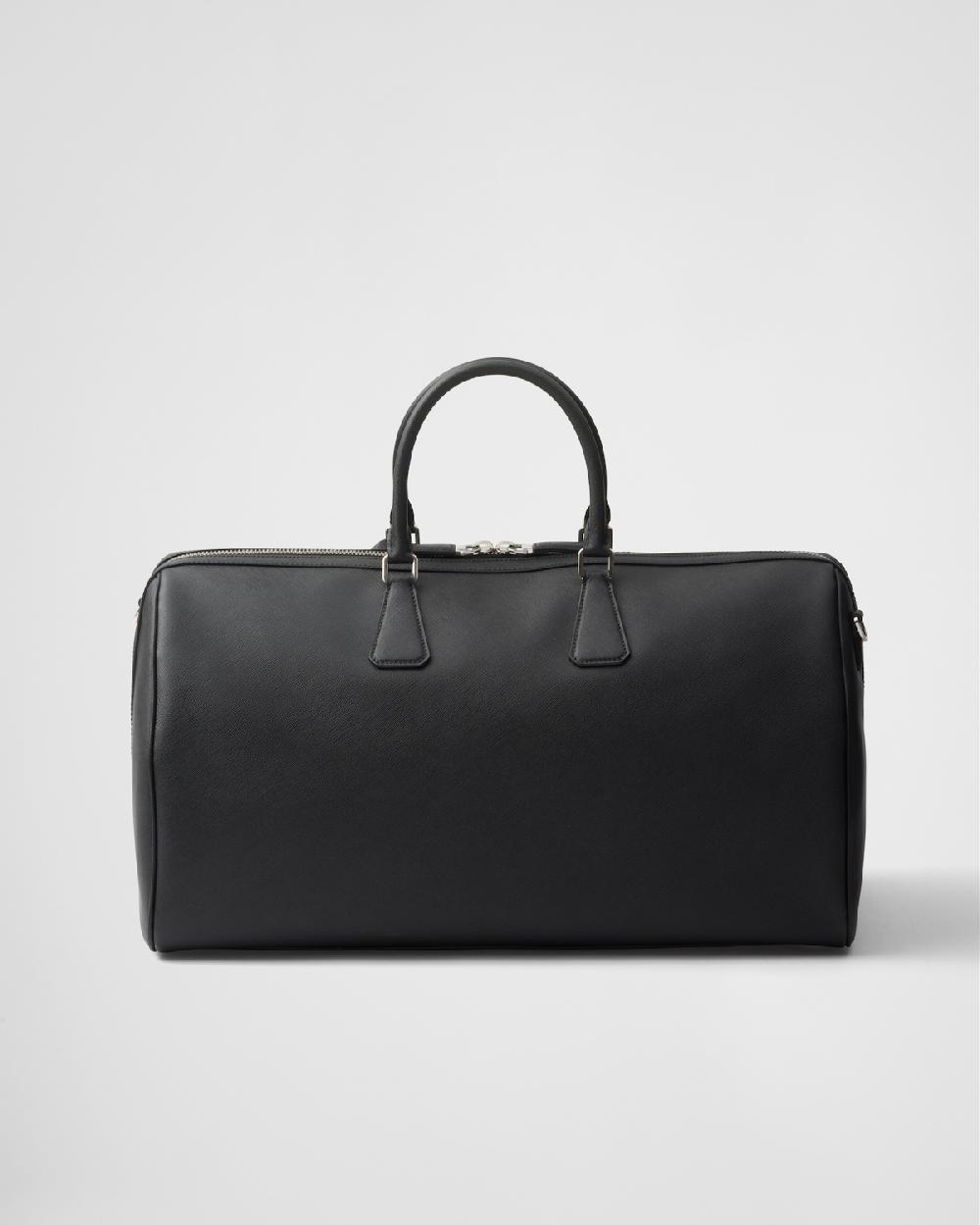 Prada Bolsa de lona en piel Saffiano Ofertas especiales