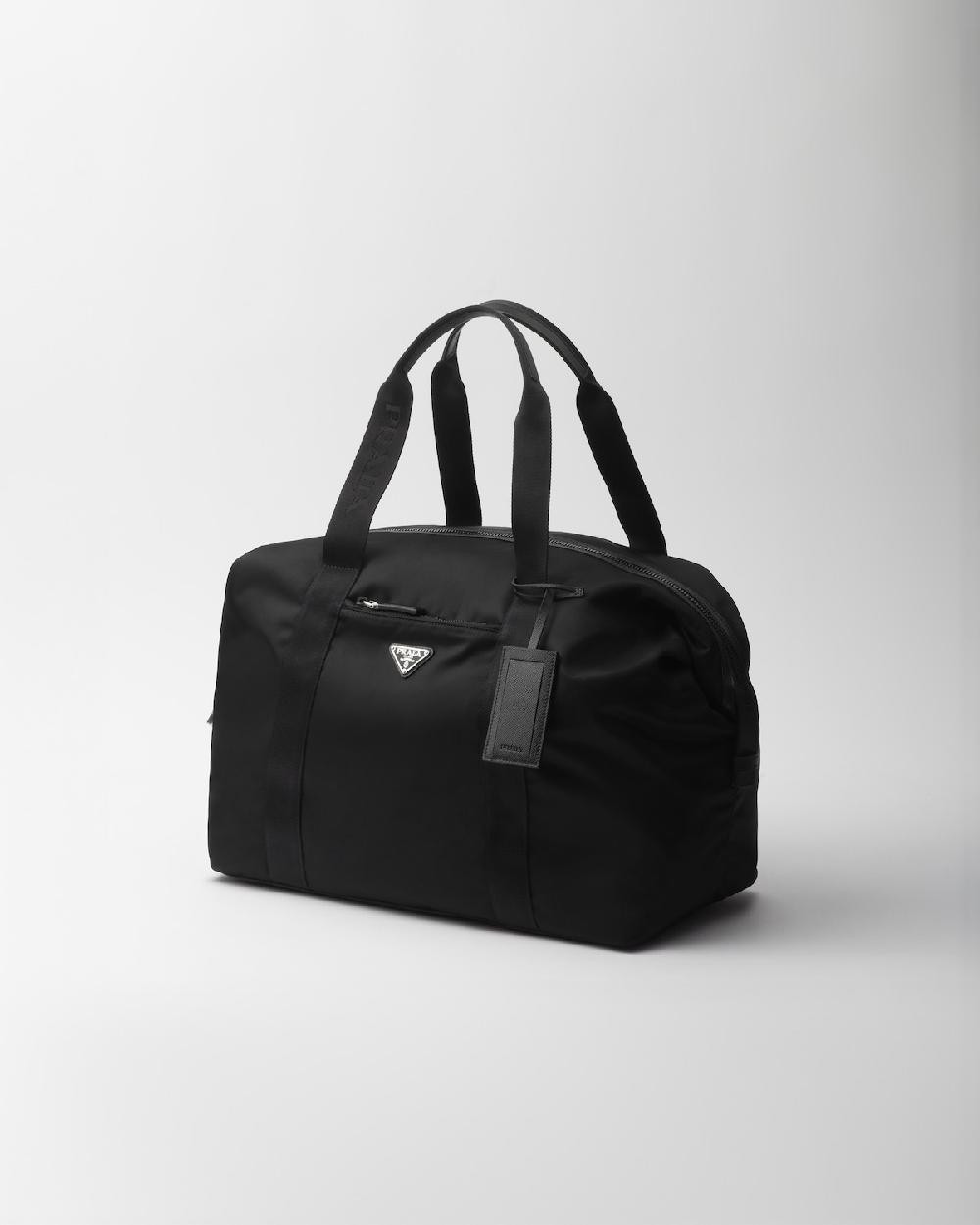 Prada Bolsa de lona en piel Saffiano y Re-Nylon