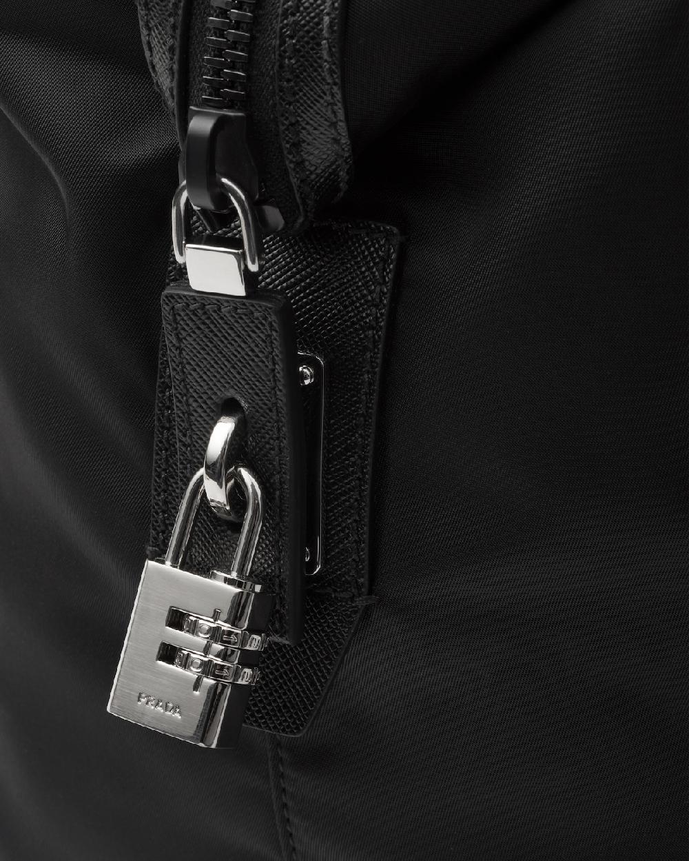 Prada Bolsa de lona en piel Saffiano y Re-Nylon Precio ultrabajo