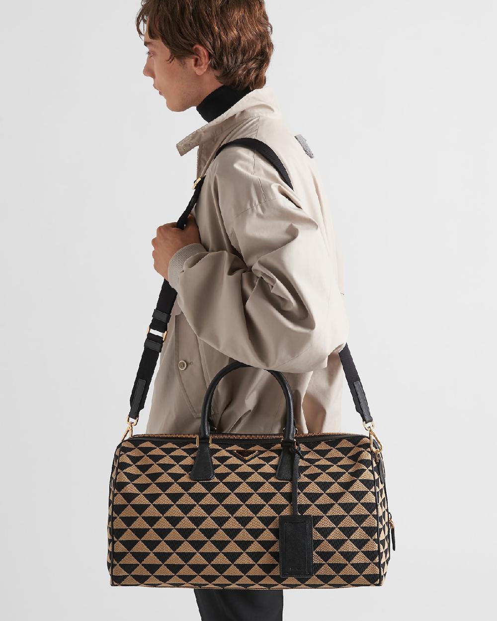 Prada Bolso de viaje Prada Symbole de tela bordada