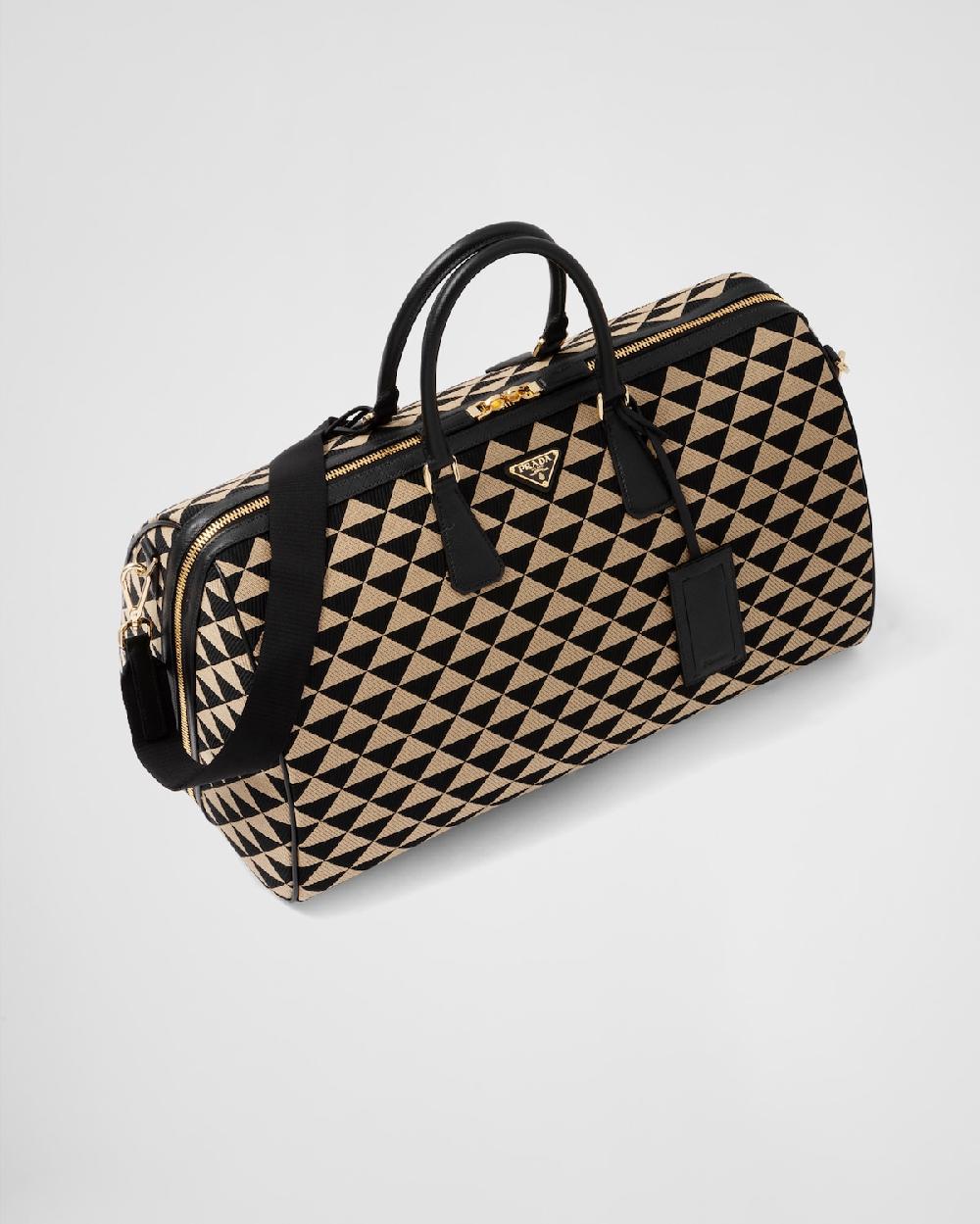 Prada Bolso de viaje Prada Symbole de tela bordada En línea