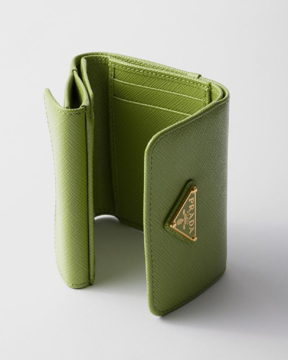 Prada Cartera pequeña de piel Saffiano Venta caliente