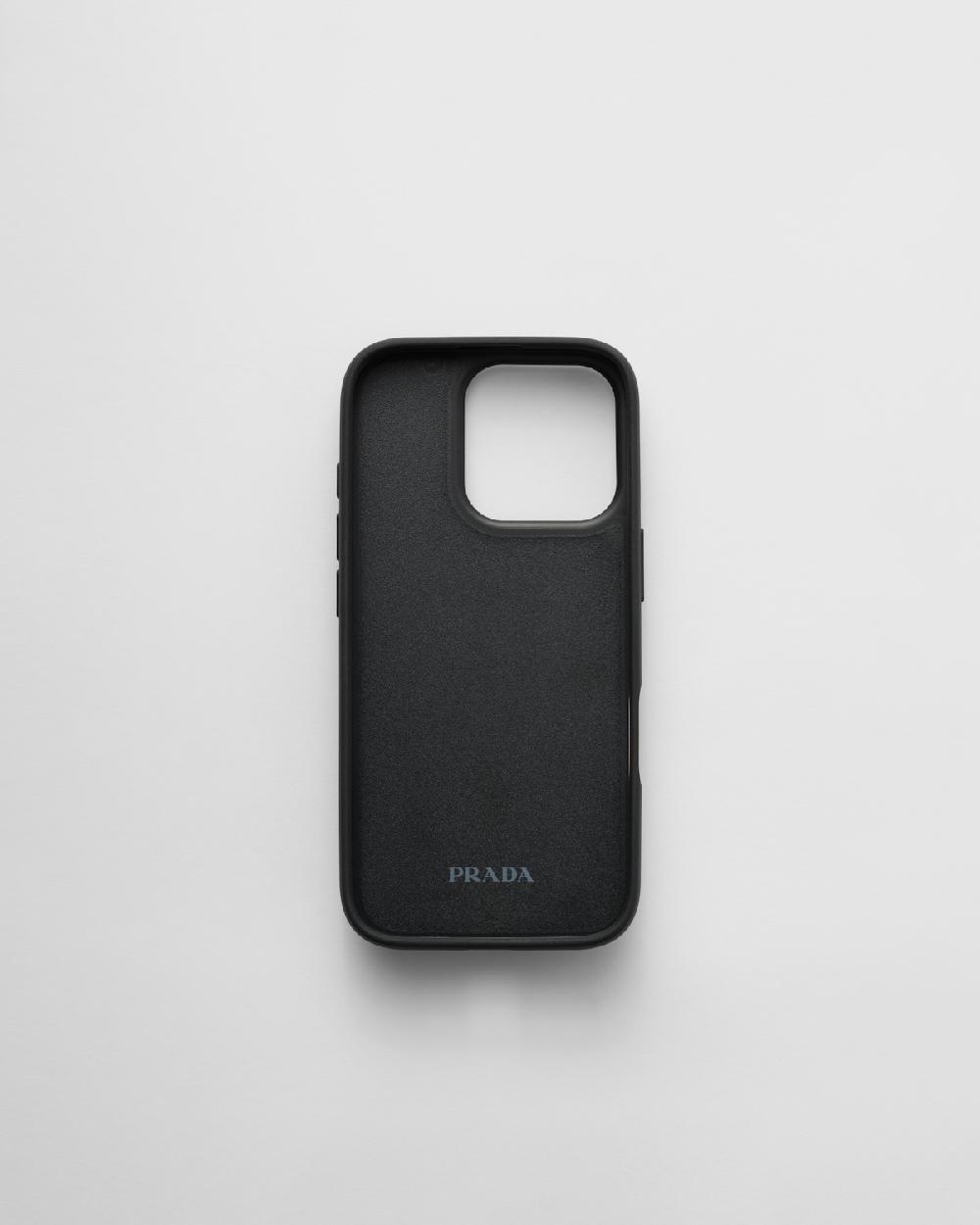 Prada Funda de piel Saffiano para iPhone 16 Pro Rebajas baratas