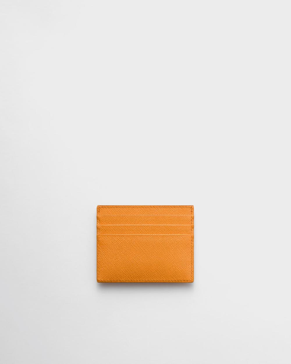 Prada Tarjetero de piel Saffiano Descuento
