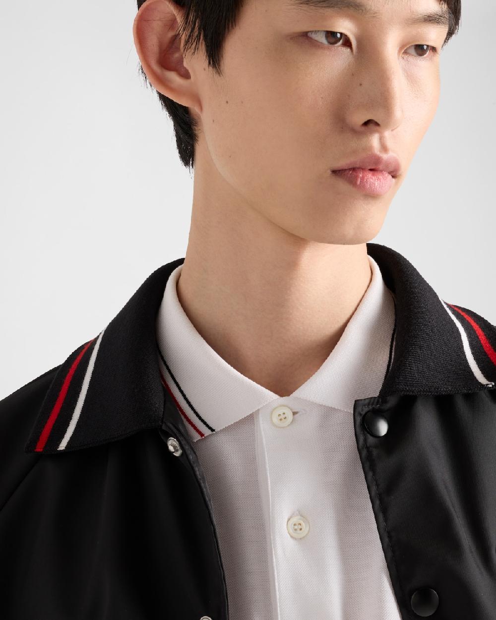 Prada Polo de manga corta en piqué Oferta exclusiva
