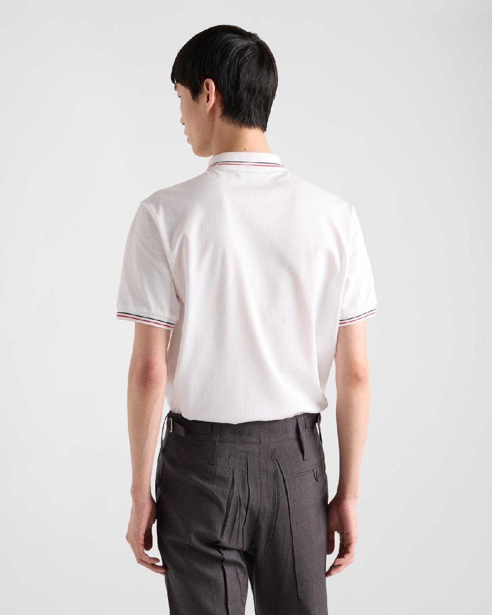 Prada Polo de manga corta en piqué Oferta exclusiva