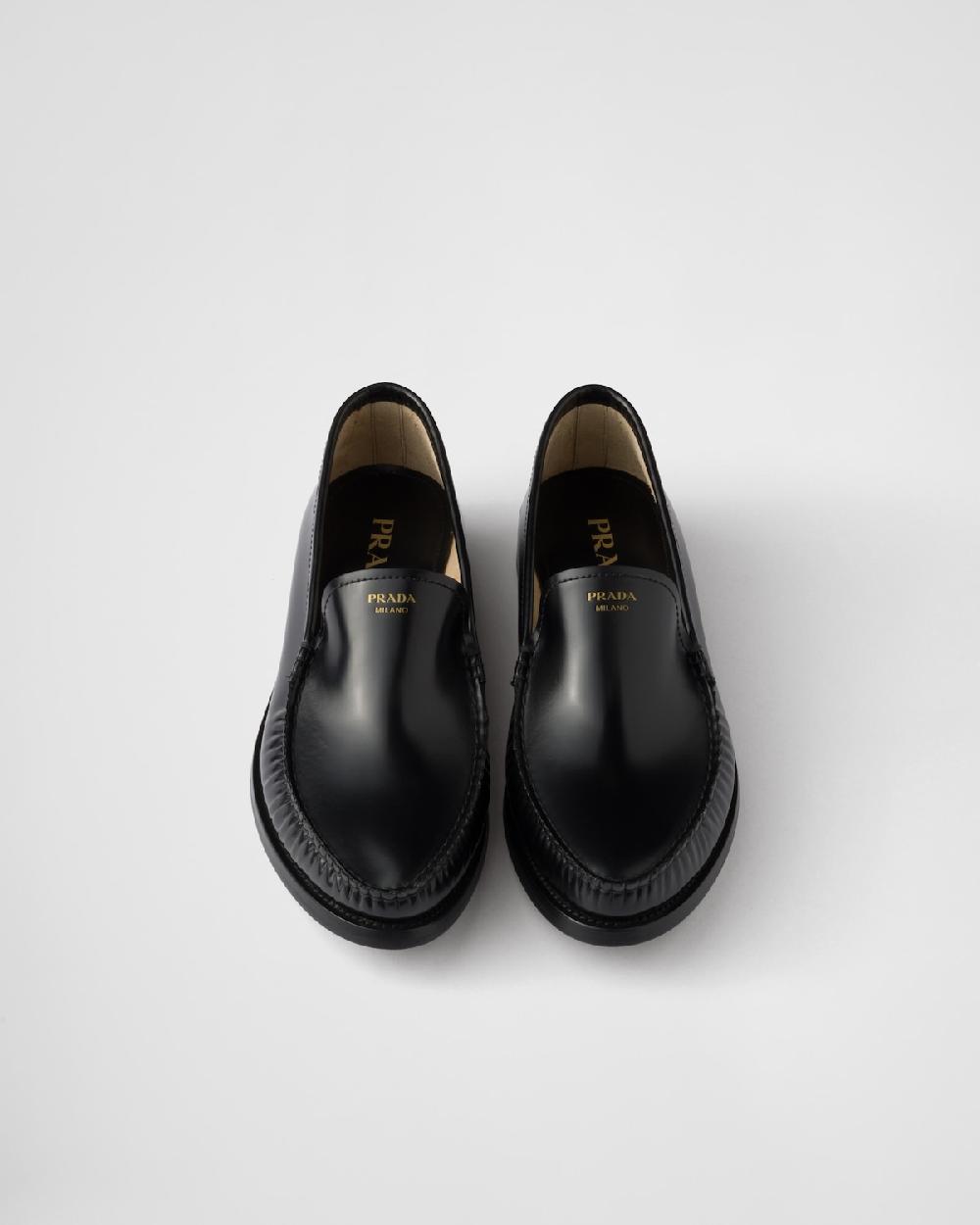 Prada Mocasines de piel cepillada Liquidación