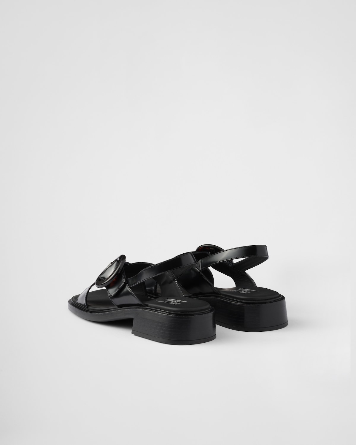 Prada Sandalias de piel cepillada con hebilla Precios de Black Friday
