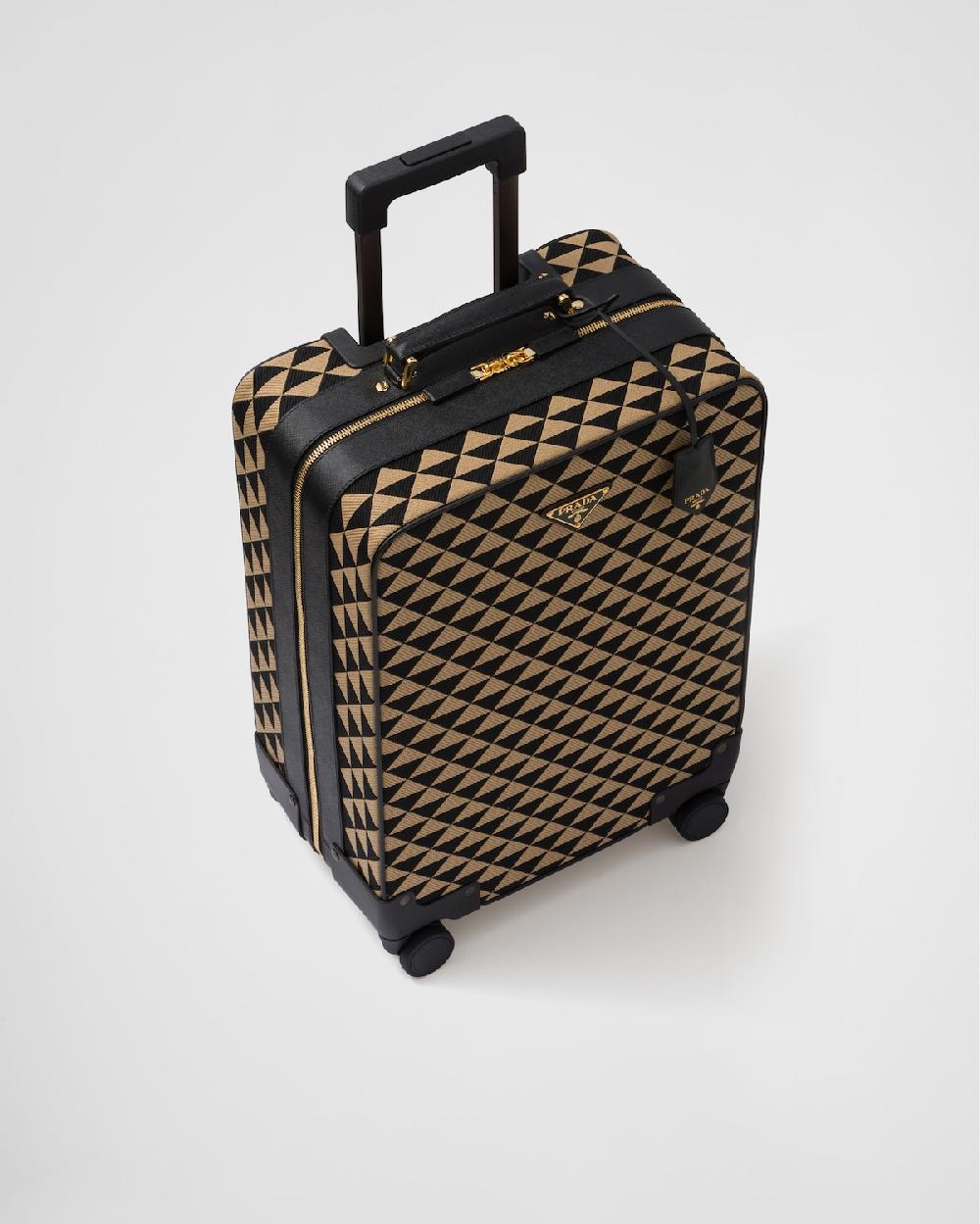 Prada Trolley Prada Symbole de tela bordada Oferta exclusiva