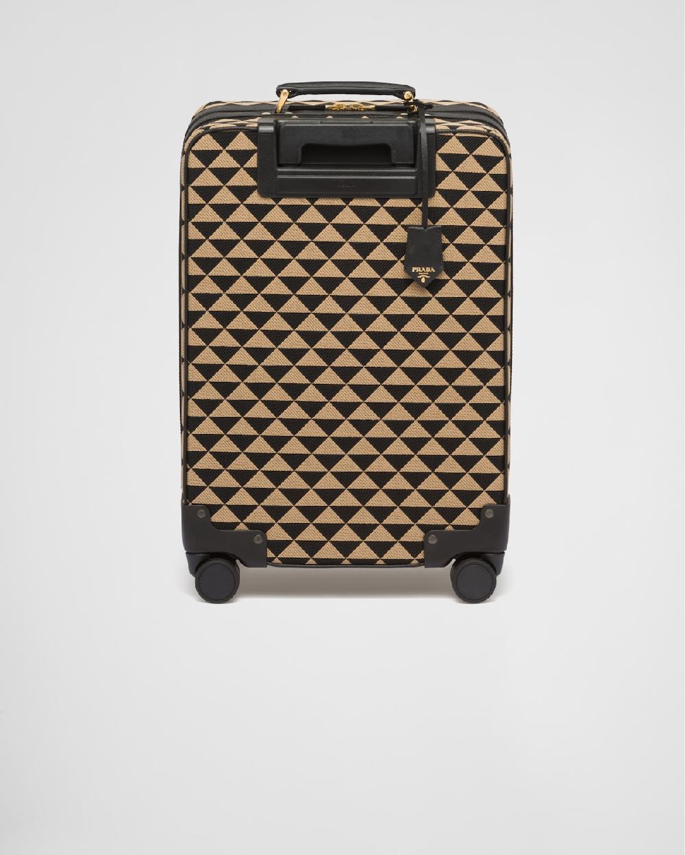 Prada Trolley Prada Symbole de tela bordada Oferta exclusiva