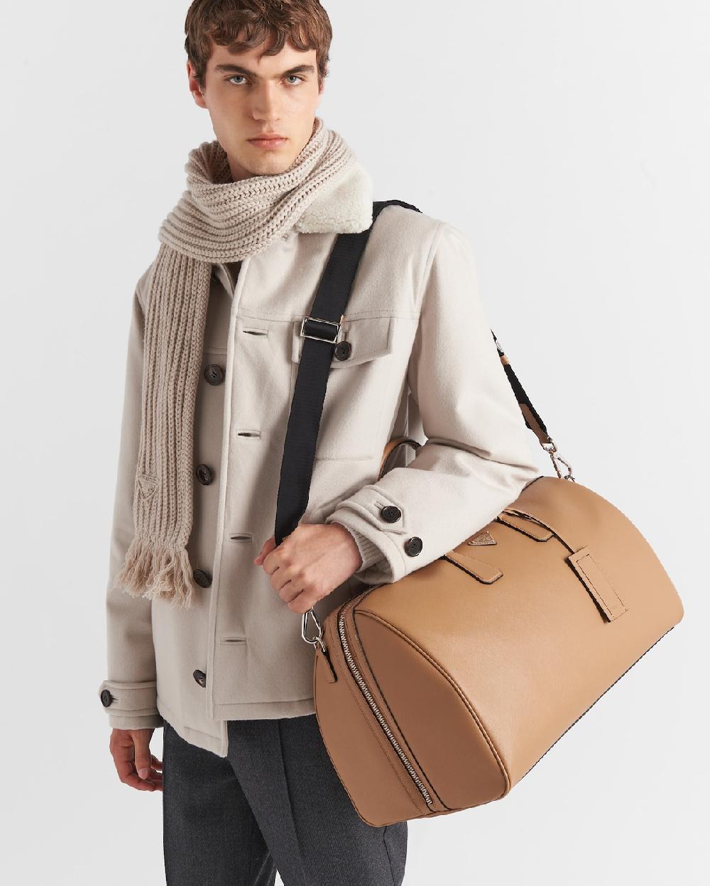 Prada Bolsa de lona en piel Saffiano