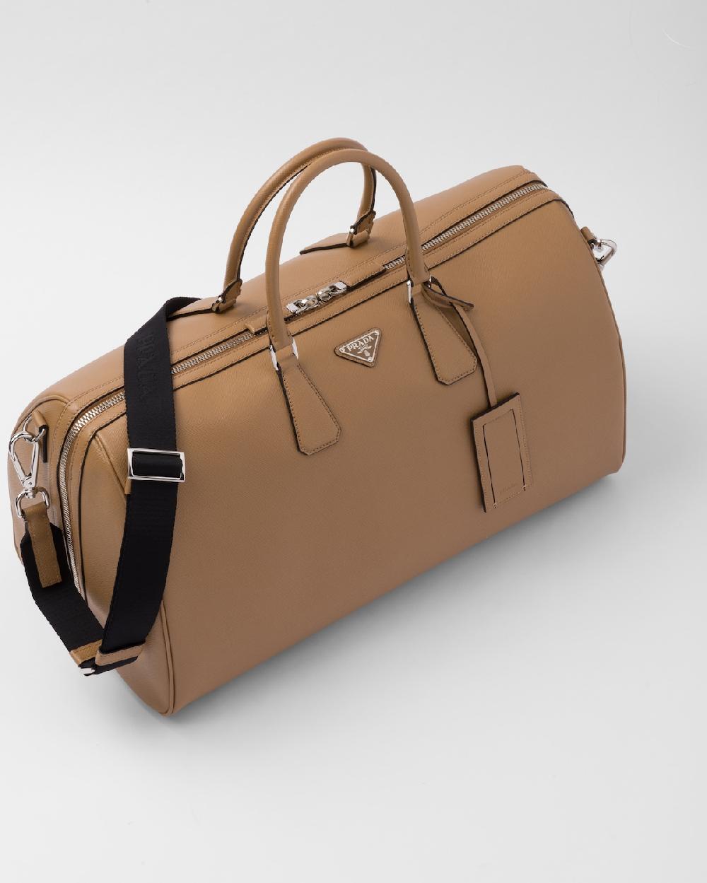 Prada Bolsa de lona en piel Saffiano Última moda