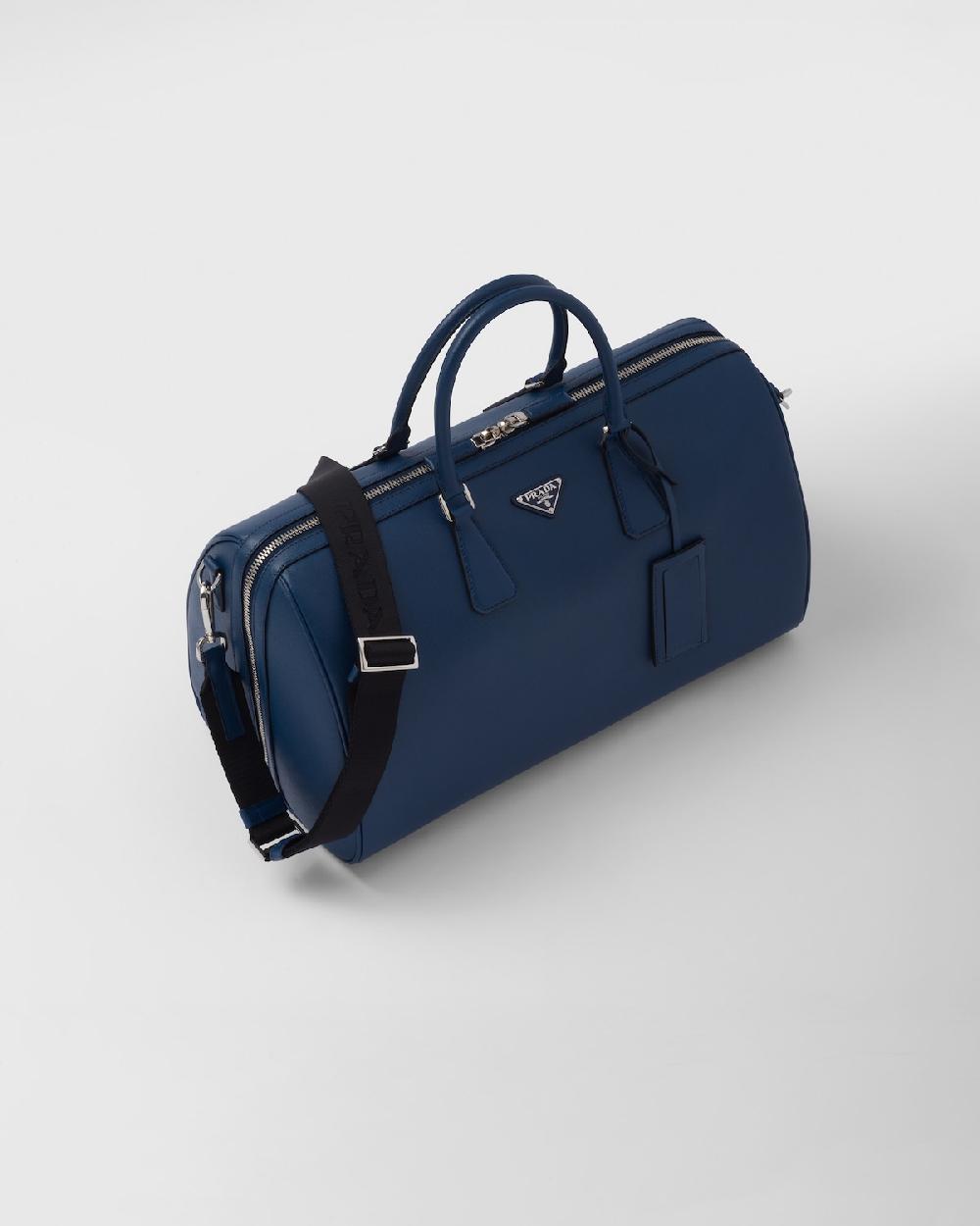 Prada Bolsa de viaje de piel Saffiano Descuento por venta flash