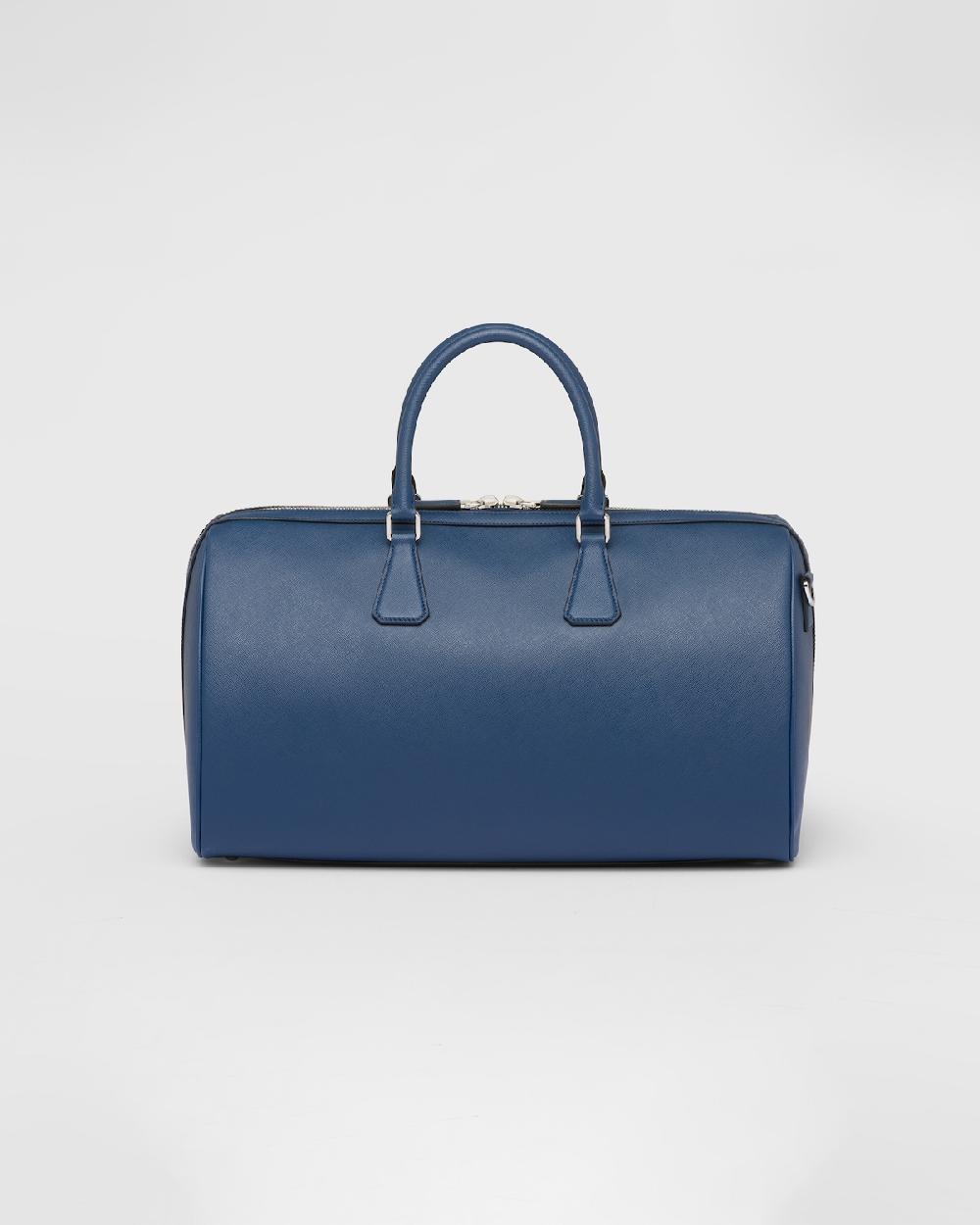 Prada Bolsa de viaje de piel Saffiano Descuento por venta flash