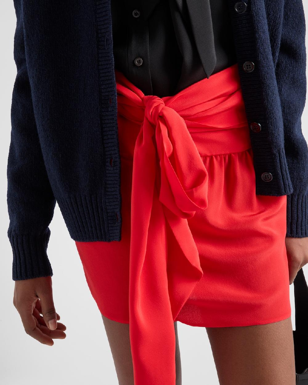 Prada Minifalda de crepé de China Outlet online