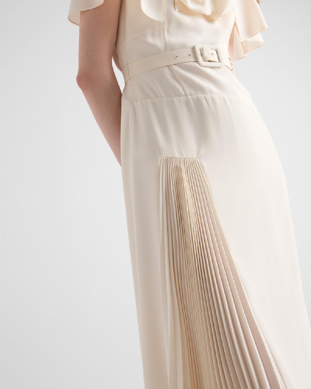 Prada Vestido plisado de crepé Rebajas baratas