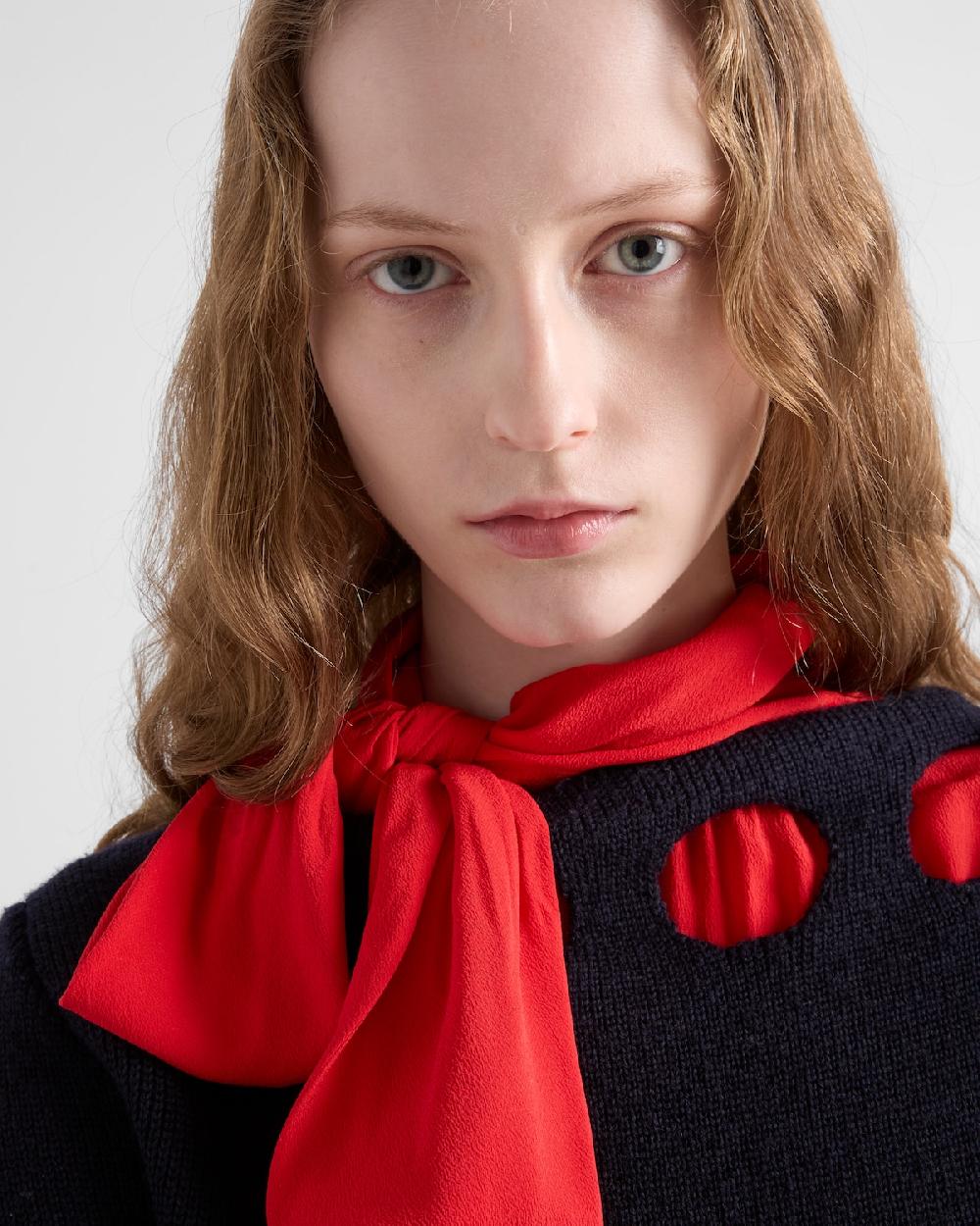 Prada Jersey con cuello barco de algodón Liquidación