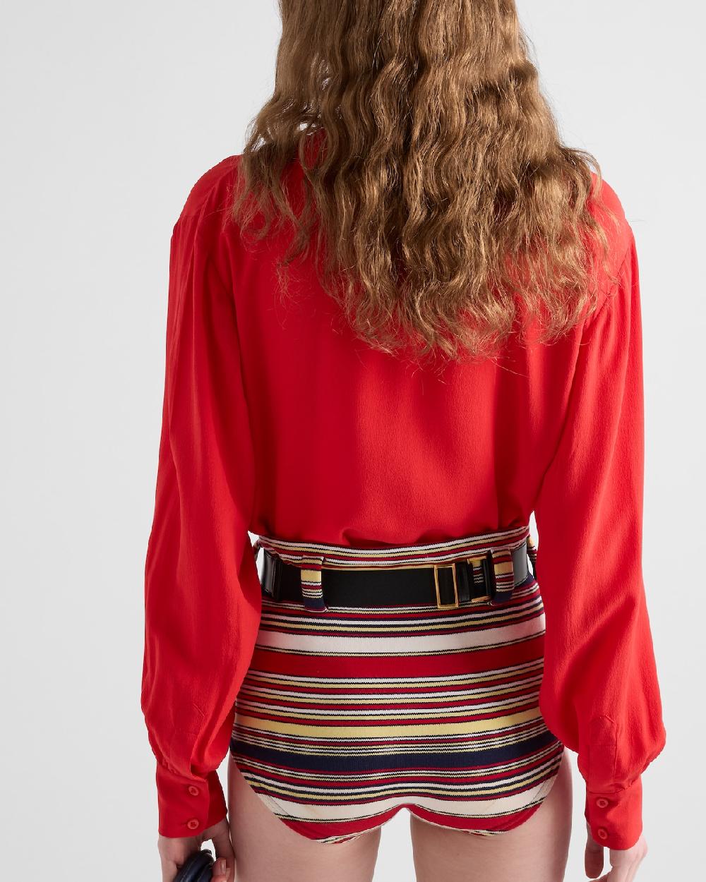 Prada Camisa de crepé Mejor oferta