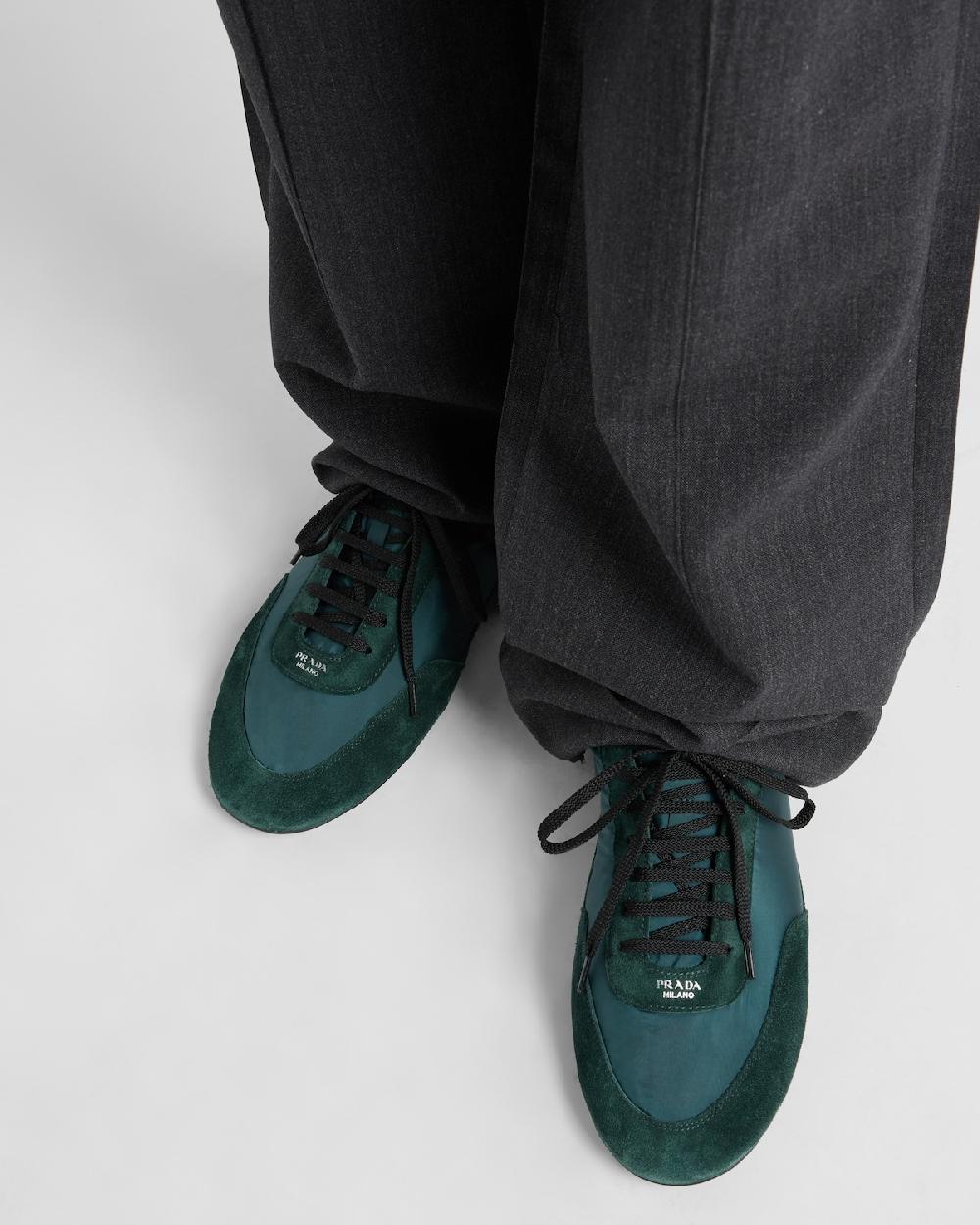Prada Zapatillas Collapse de Re-Nylon y ante con elástico Precio de fábrica