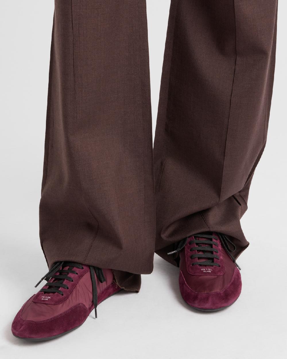 Prada Zapatillas Collapse de Re-Nylon y ante con elástico Promoción por tiempo limitado